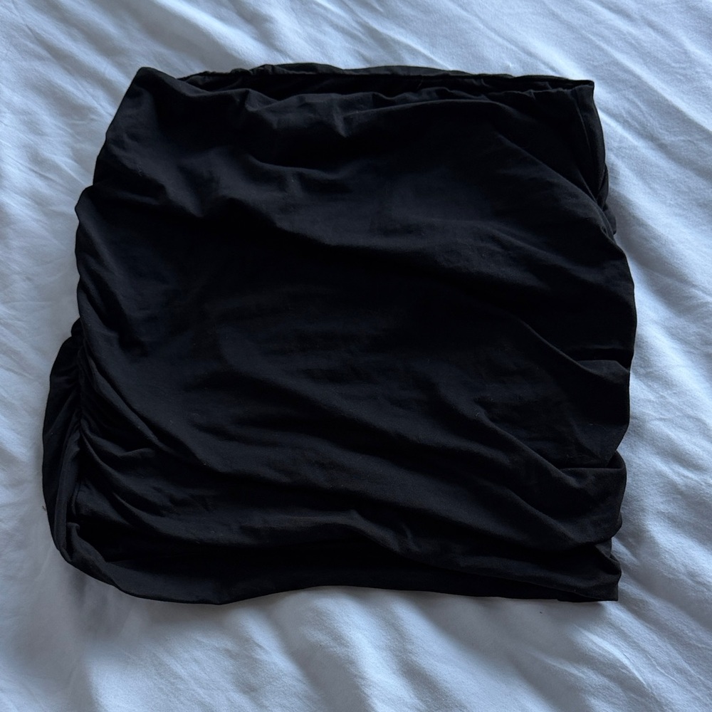 Synergy Organic Clothing Black Ruched Skirt